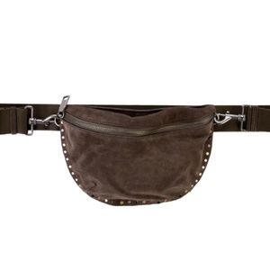 REBECCA MINKOFF Suede Studded Waist Bag